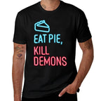 Eat Pie Kill Demons - Supernatural  Cotton T-Shirt