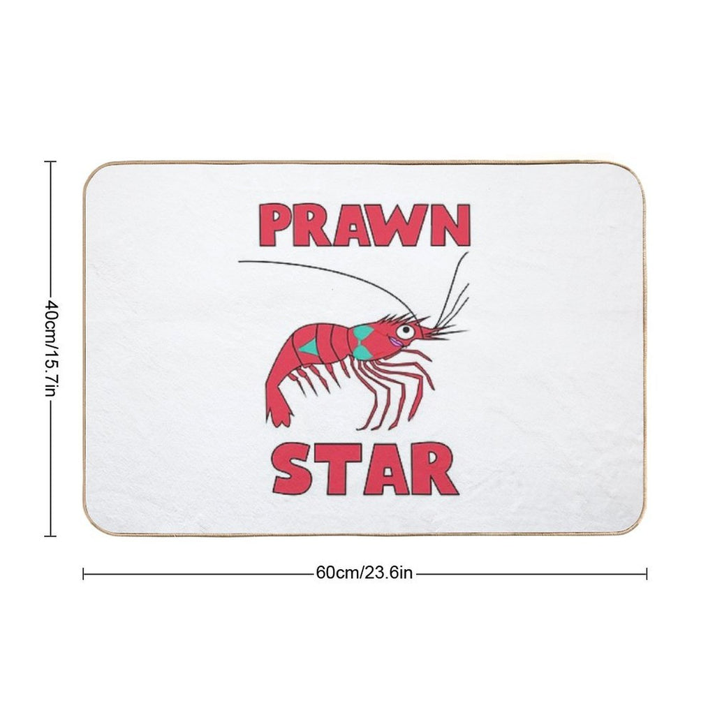 Prawn Star Patty  Repositionable Bath Mat