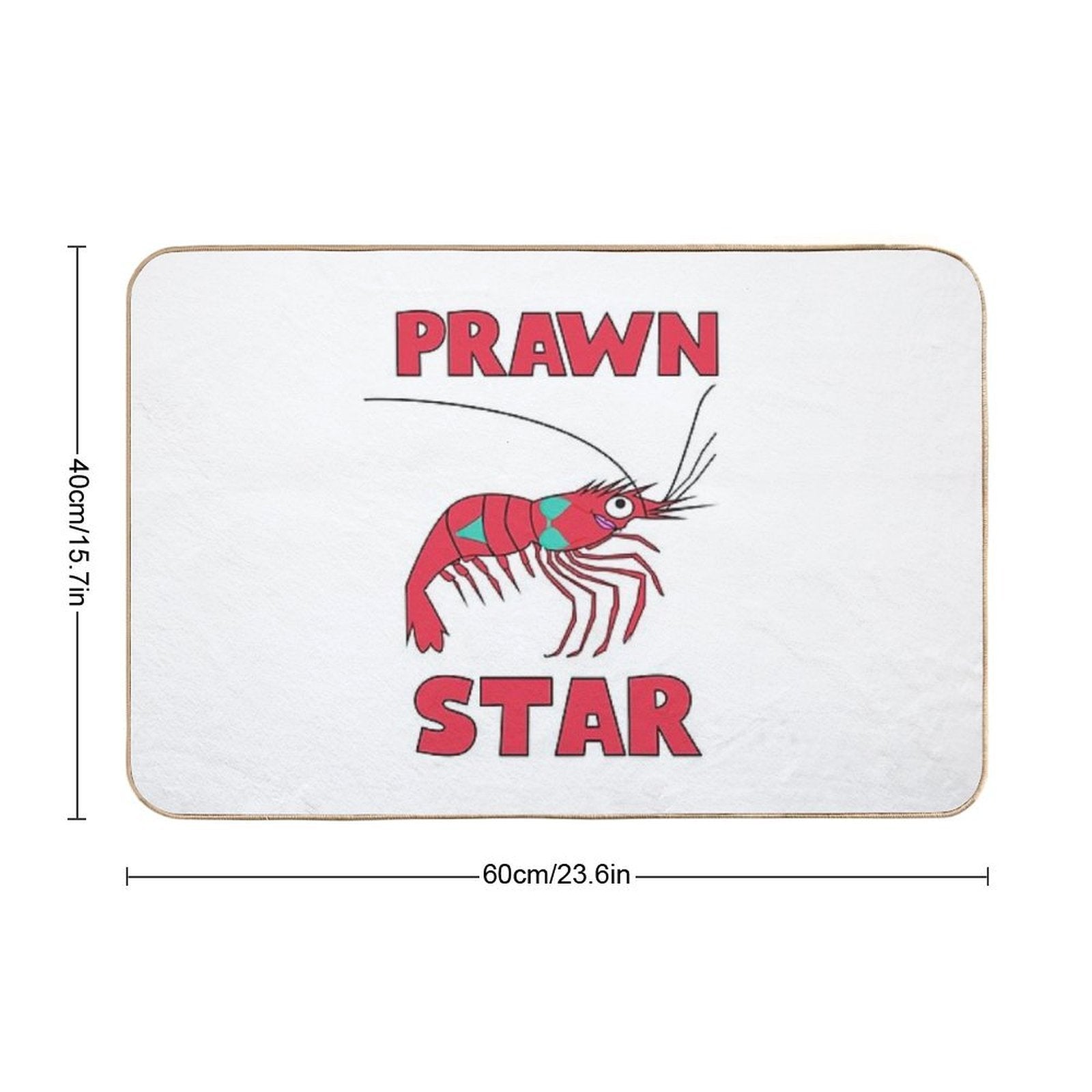 Prawn Star Patty  Repositionable Bath Mat