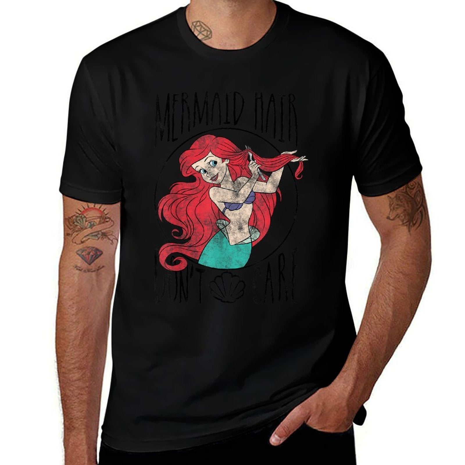 Disney The Little Mermaid Ariel Mermaid Hair Dont Care  Vintage-inspired T-Shirt