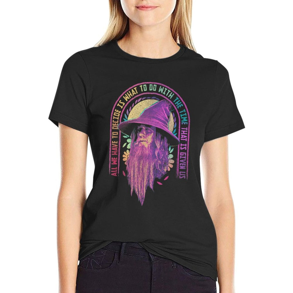 Lord of The Rings Gandalf Rainbow Quote  Stretchy T-Shirt