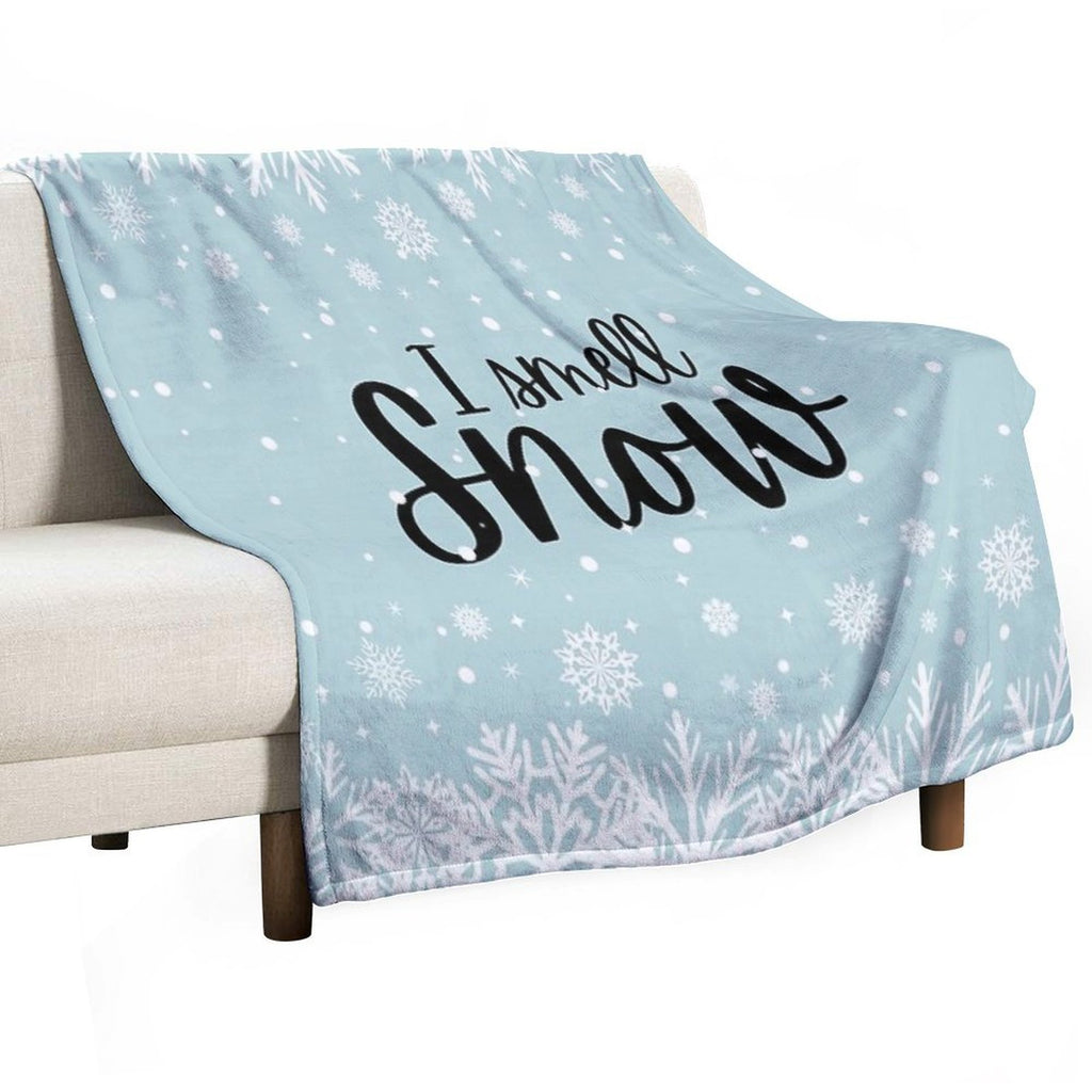 I Smell Snow Wrinkle-free Throw Blanket