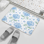 Watercolour Purple Hydrangea Flower Pattern  Fade-Resistant Bath Mat