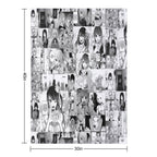 Idol Manga Collage Machine-washable Throw Blanket