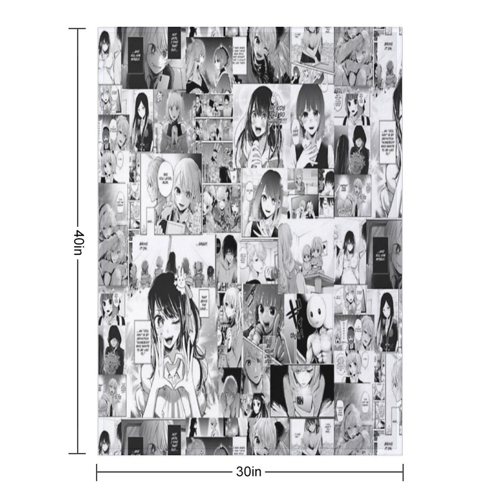 Idol Manga Collage Machine-washable Throw Blanket