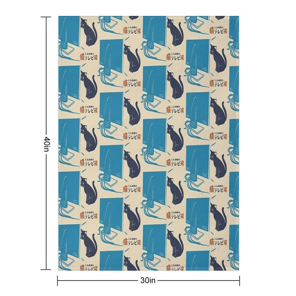Cat TV Anti-pilling Throw Blanket