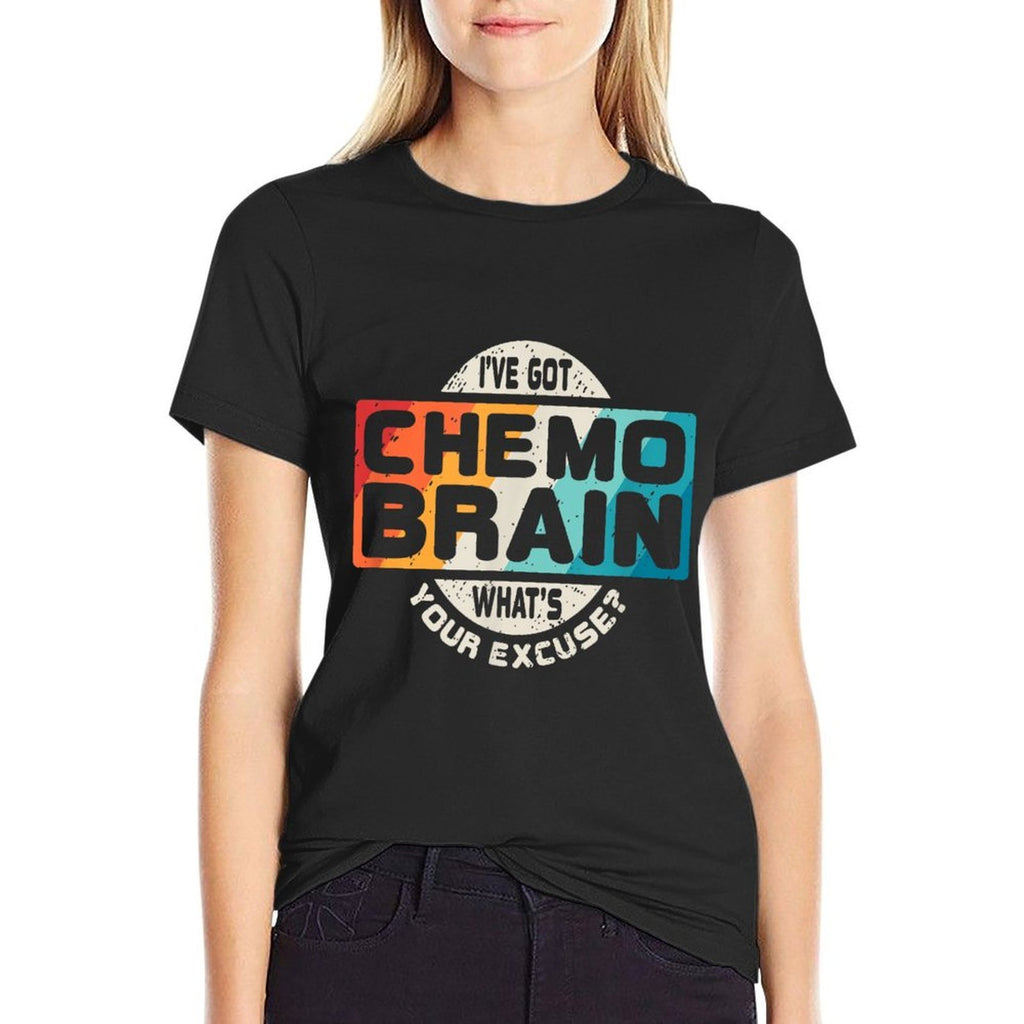Cancer T Chemo Brain Retro Awareness Gift  Moisture-wicking T-Shirt