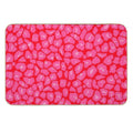 Leopard Print Pink And Red Colours  Eco-Friendly Bath Mat
