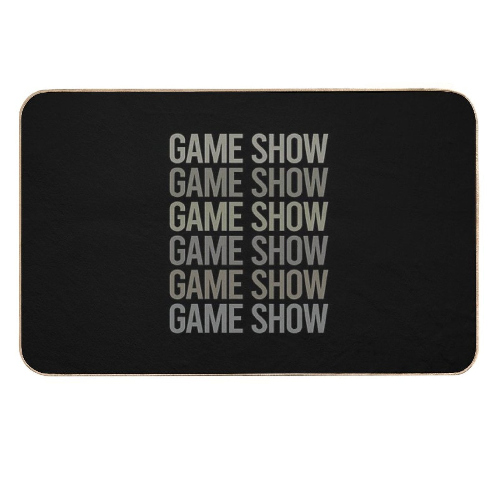 Gray Text Art Game Shows TV Show  Pet-Safe Bath Mat