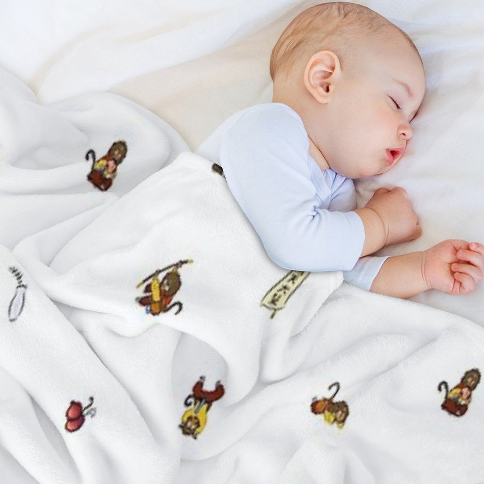 Barrel of Even More Monkeys Eco-conscious Throw Blanket