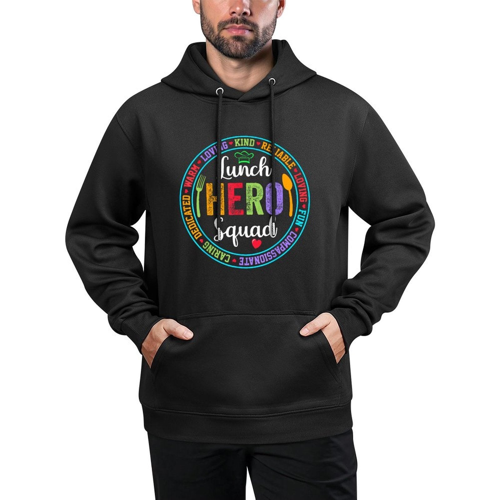 Lunch Hero Squad Lunch Lady School Cafeteria Worker Layering Staple Hoodie