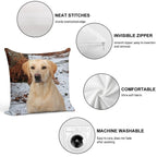 Yellow Lab Soft Fade-Resistant Throw Pillow