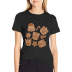 Transformers Christmas Gingerbread Cookies  Ribbed Collar T-Shirt