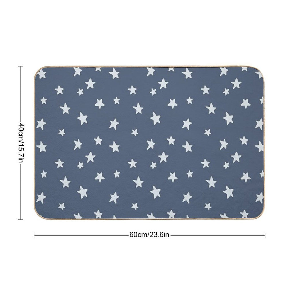Stars on Blue  Rapid-Drying Bath Mat