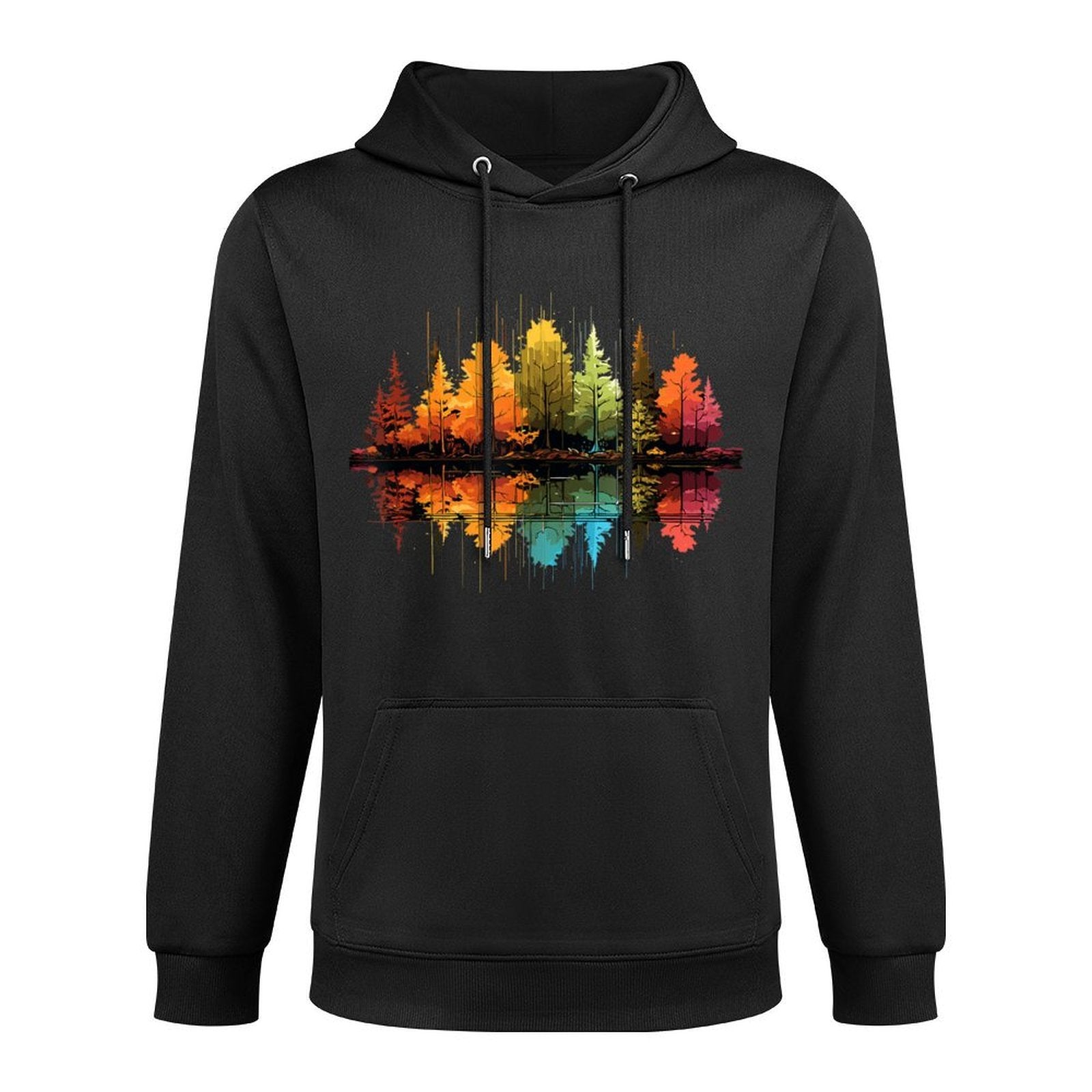 Nature Reflection Forest Trees Outdoor Wildlife Moisture-Wicking Hoodie