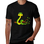 Wild Reptile Animal Kids Gift Snake  High-quality Stitching T-Shirt