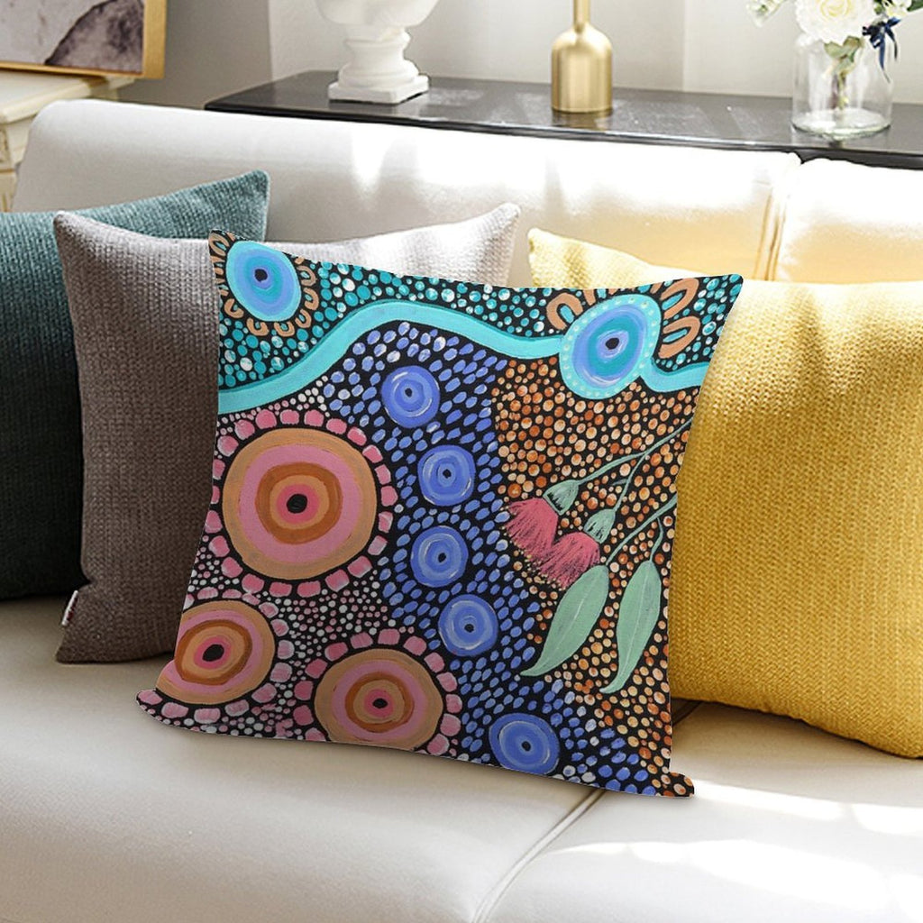 River Gathering Soft Easy Maintenance Throw Pillow