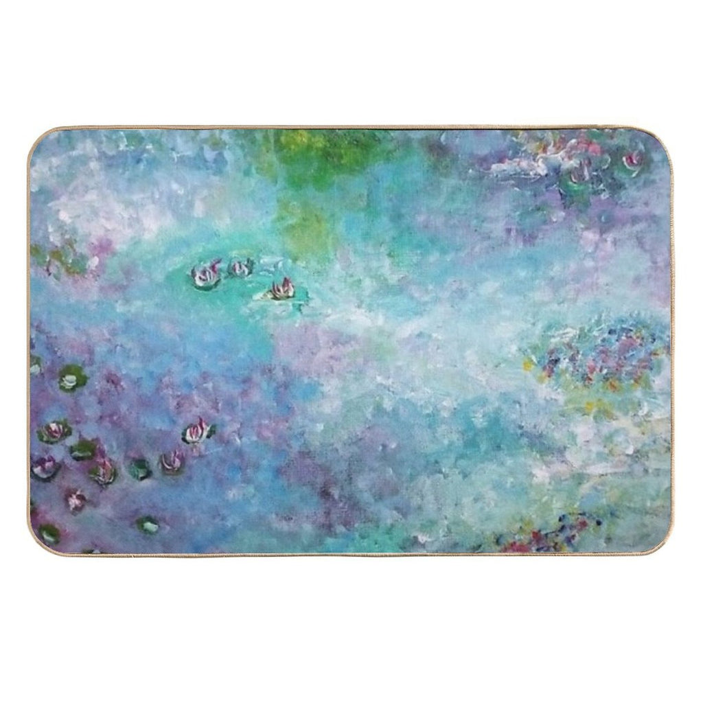 Water Lilies  Easy Maintenance Bath Mat