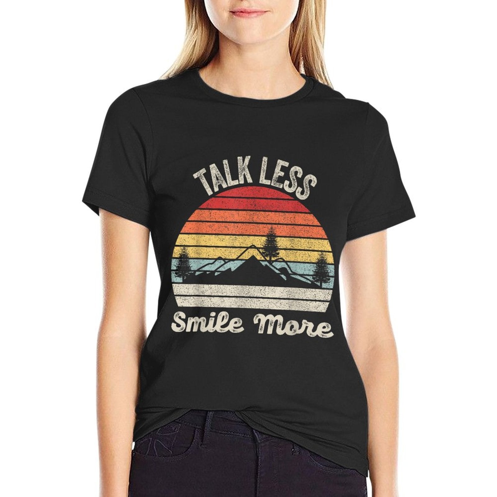 Retro Talk Less Smile More Historic Hamilton Quote  Eco-friendly Material T-Shirt