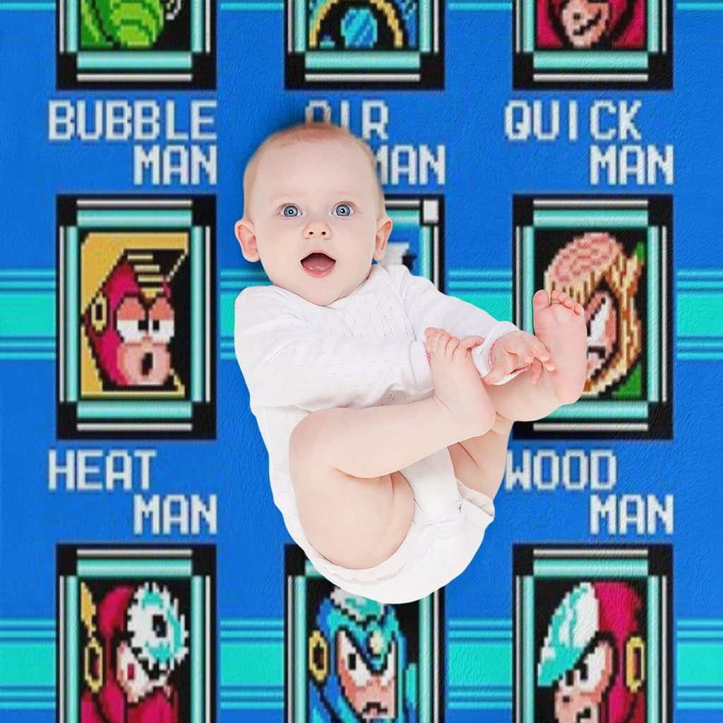 Megaman 2 Stage Select Velvety-soft Throw Blanket