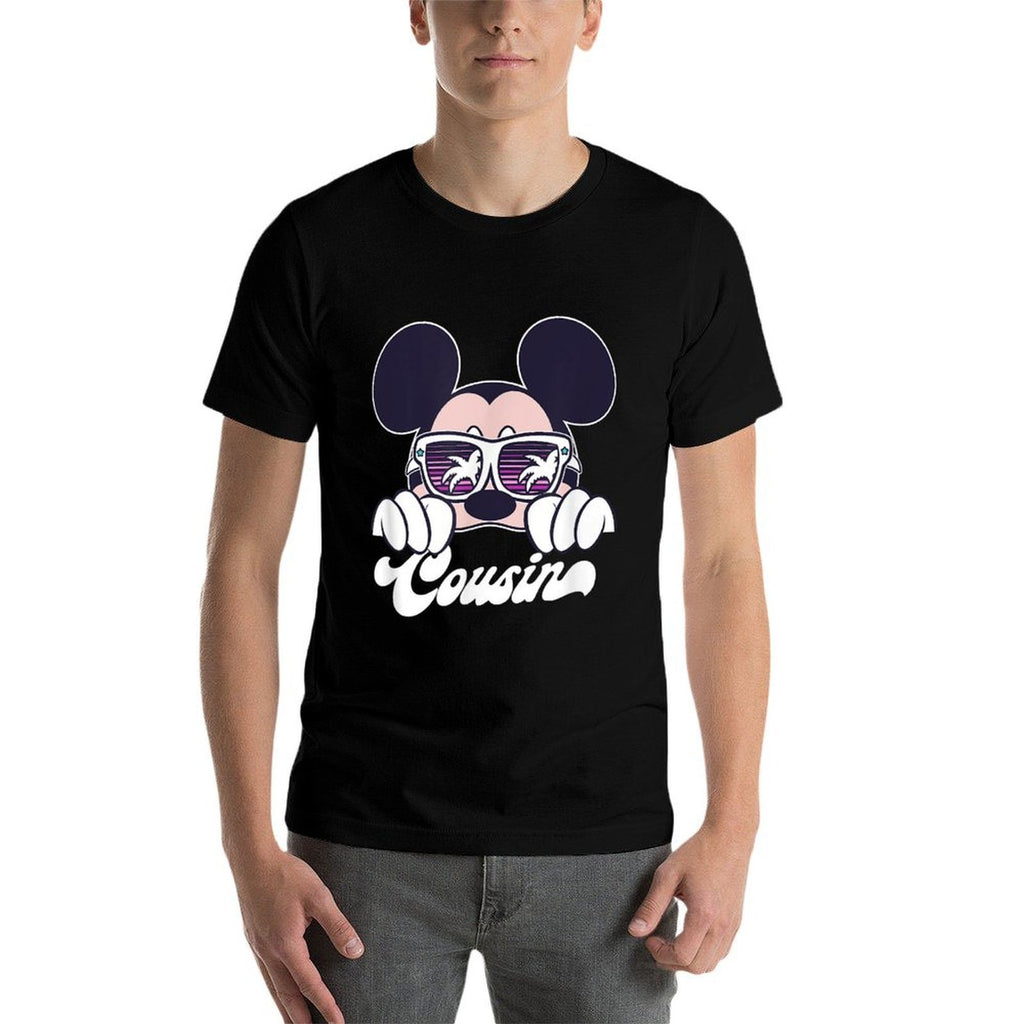 Disney Mickey And Friends Mickey Summer Vibes Cousin Logo  Relaxed-fit T-Shirt