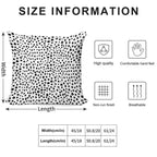 Modern Black And White Hand Drawn Polka Dots Soft Fade-Resistant Throw Pillow