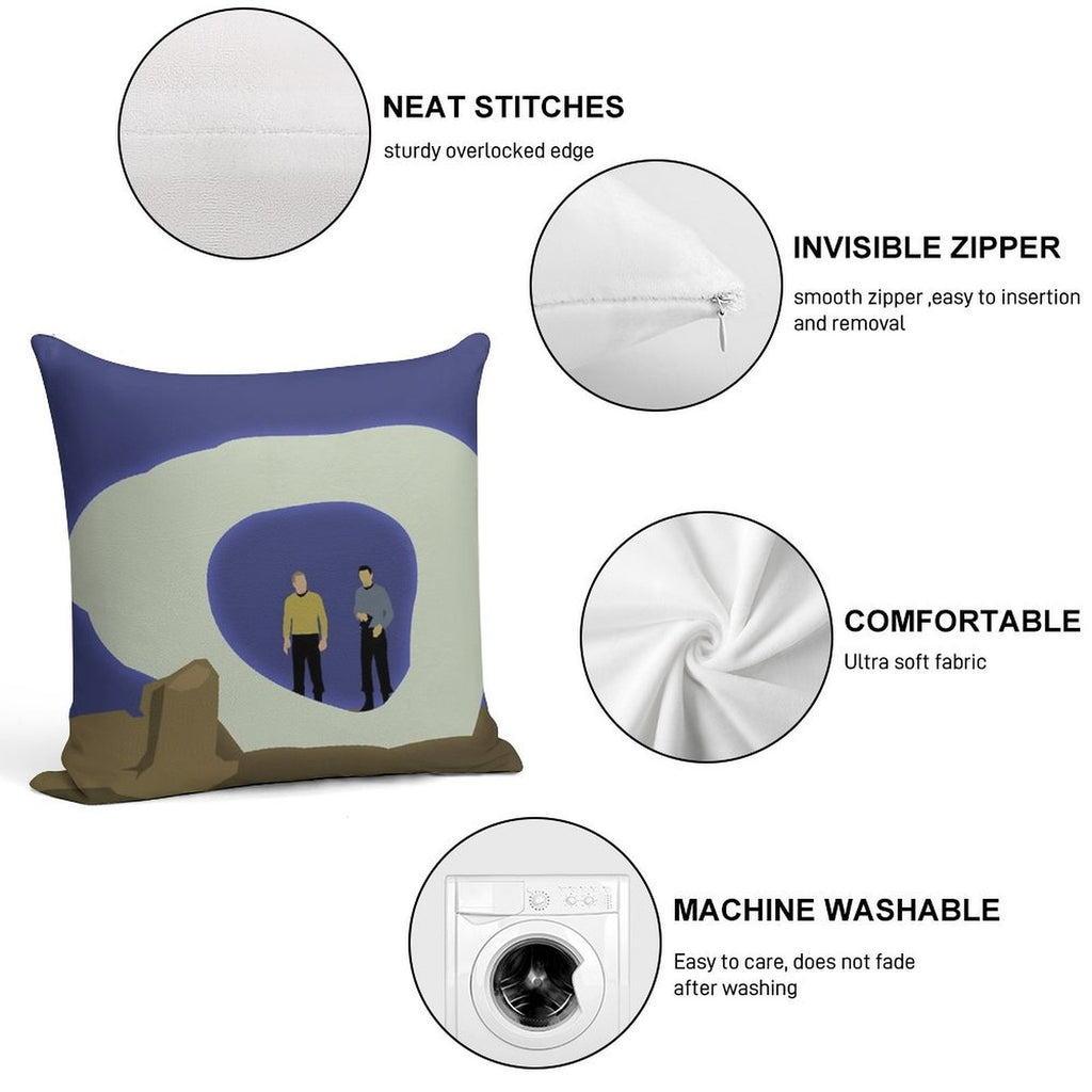 The City on The Edge of Forever Soft High-Density Material Throw Pillow