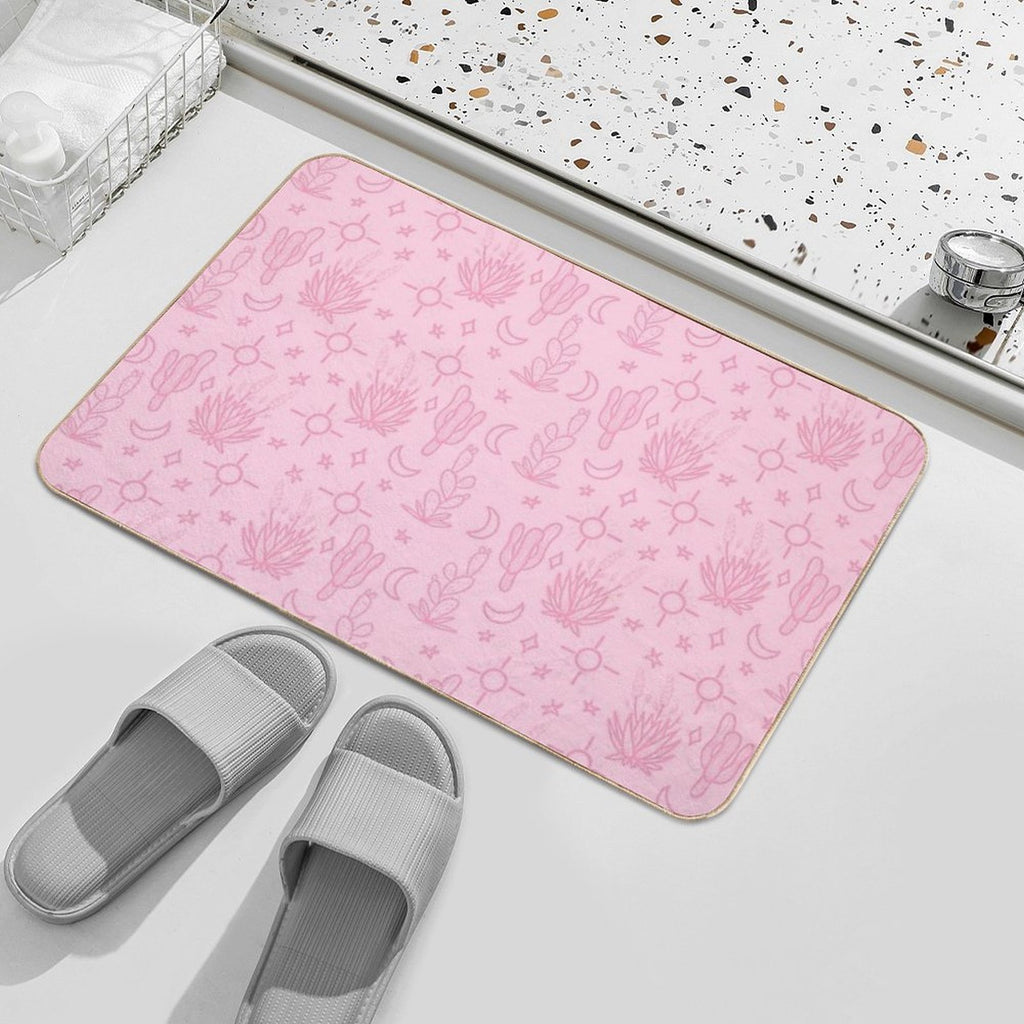 Pink Desert Pattern  Dirt-Trapping Bath Mat