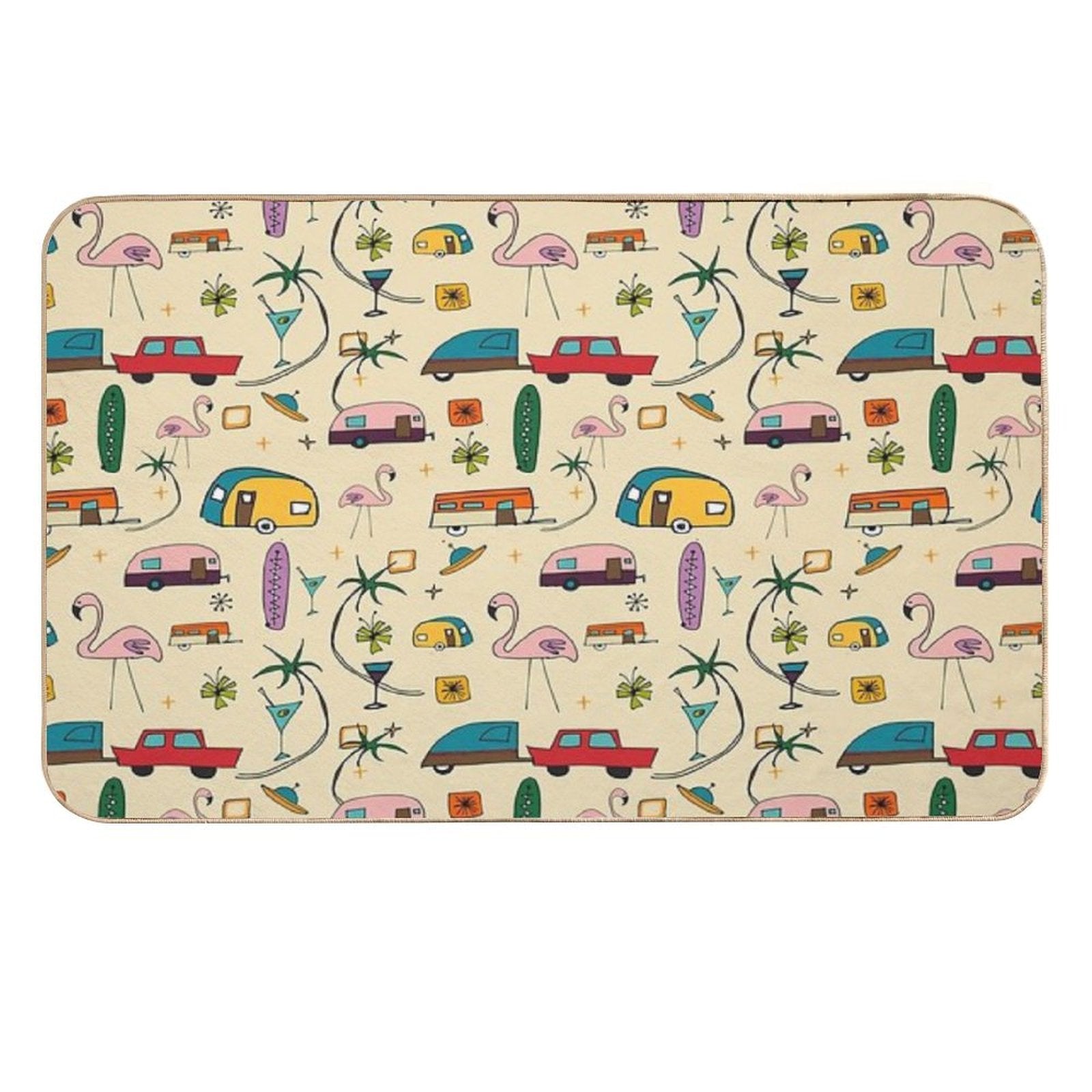 Vintage Kitsch Pearl #midcentury  Easy To Clean Bath Mat