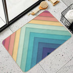 Retro Chevrons 002  Rapid-Drying Bath Mat