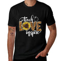Teach Love Inspire Cute Sunflower Leopard Cheetah Print  Lightweight T-Shirt