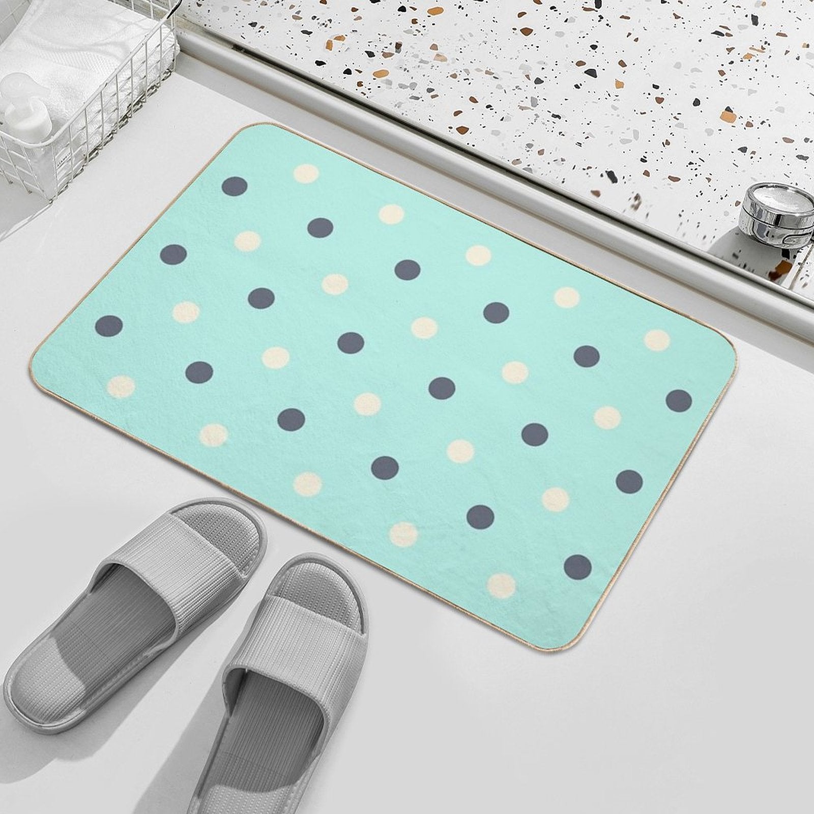 Polkadot  Long-Lasting Bath Mat