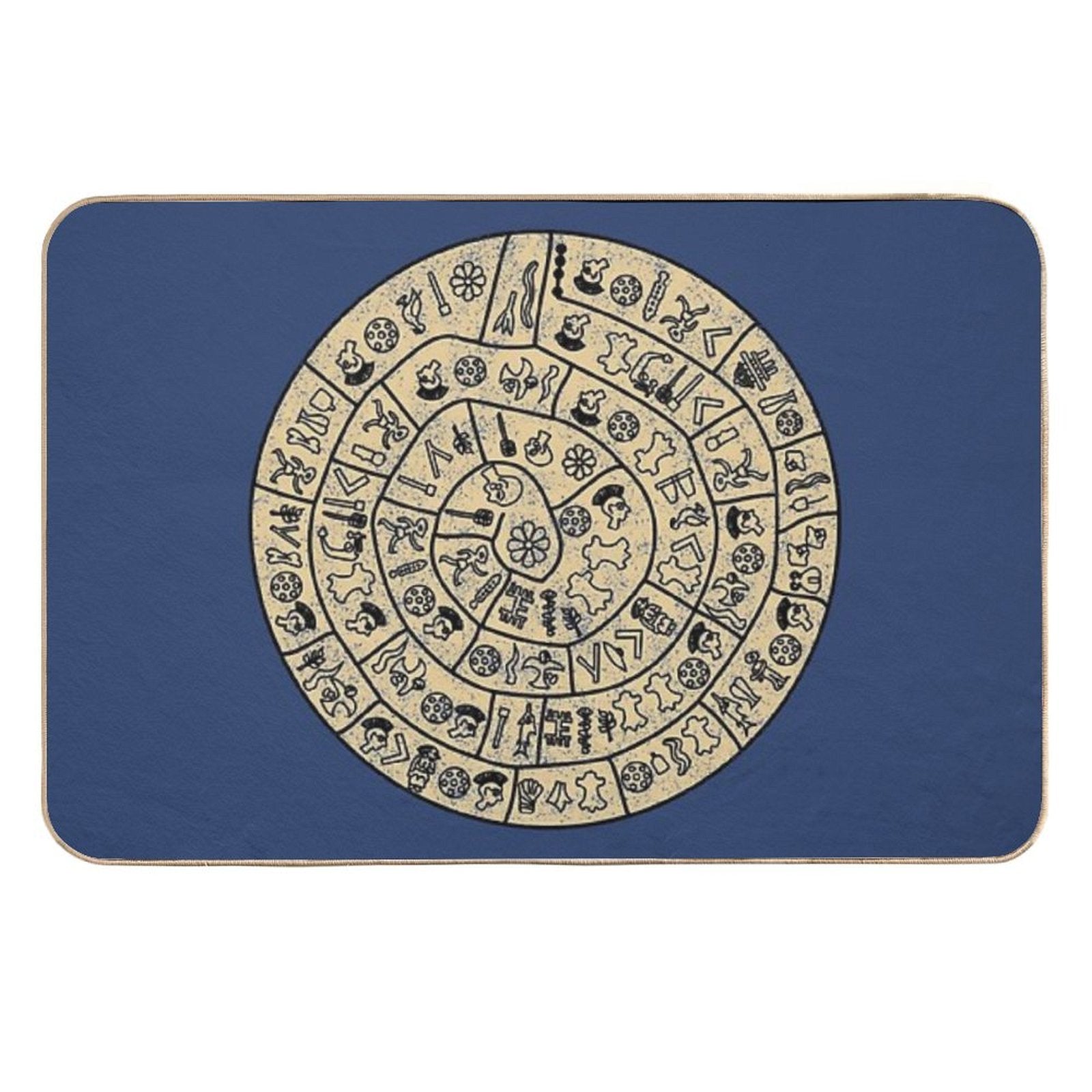 Distressed Phaistos Disk from Minoan Crete  Non-Slip Bath Mat