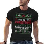 This Is My Christmas Pajama Lights Family Matching Kid  Summer-ready Fabric T-Shirt