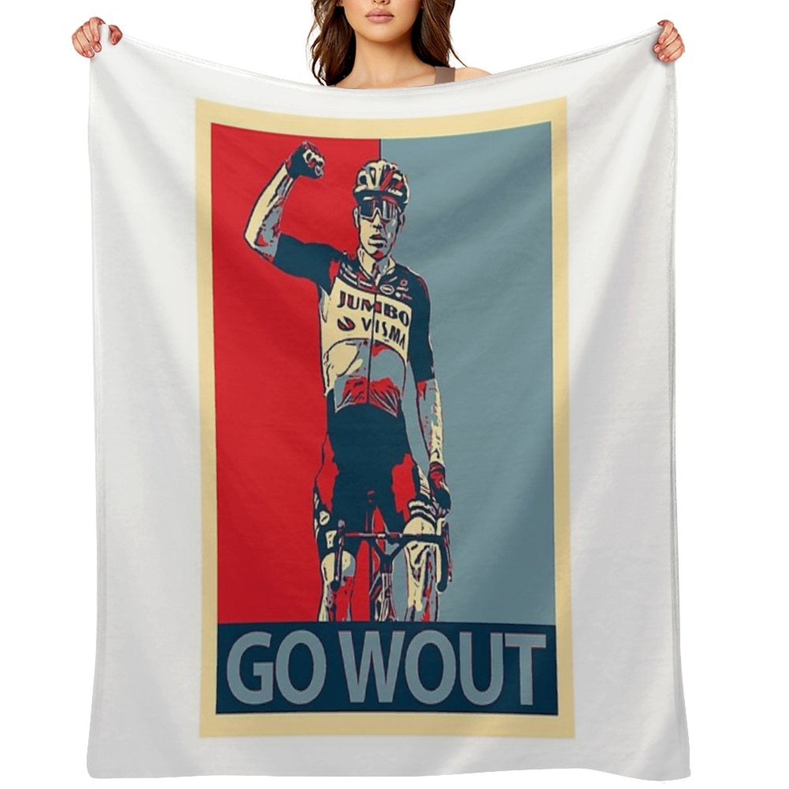 Wout Van Aert Go Wout Durable Throw Blanket
