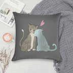 Cat Love Soft Shrink-Resistant Throw Pillow