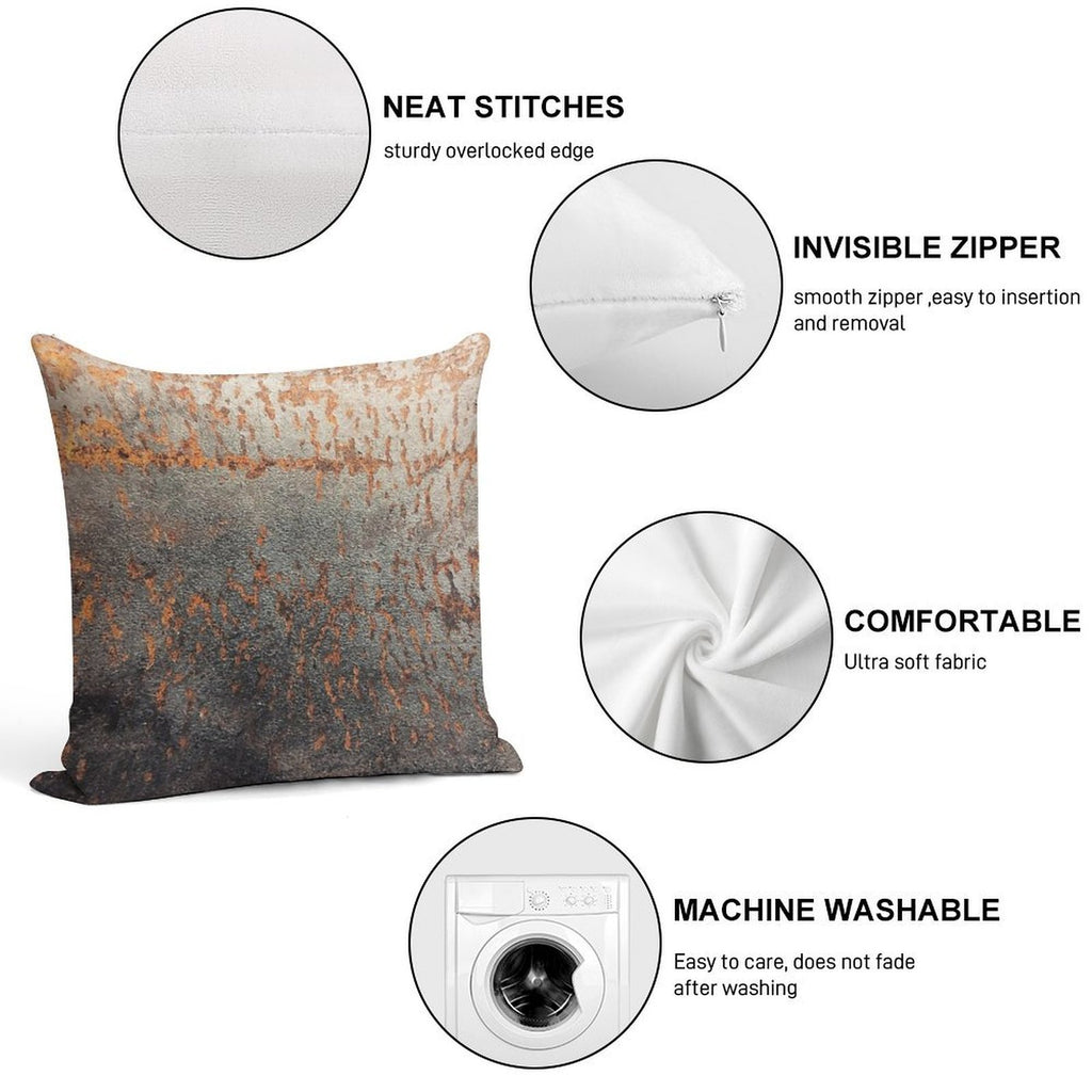 Light Rust Soft Reinforced Edging Throw Pillow