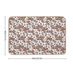 Cotton Flowers, Seamless Pattern  Easy To Clean Bath Mat
