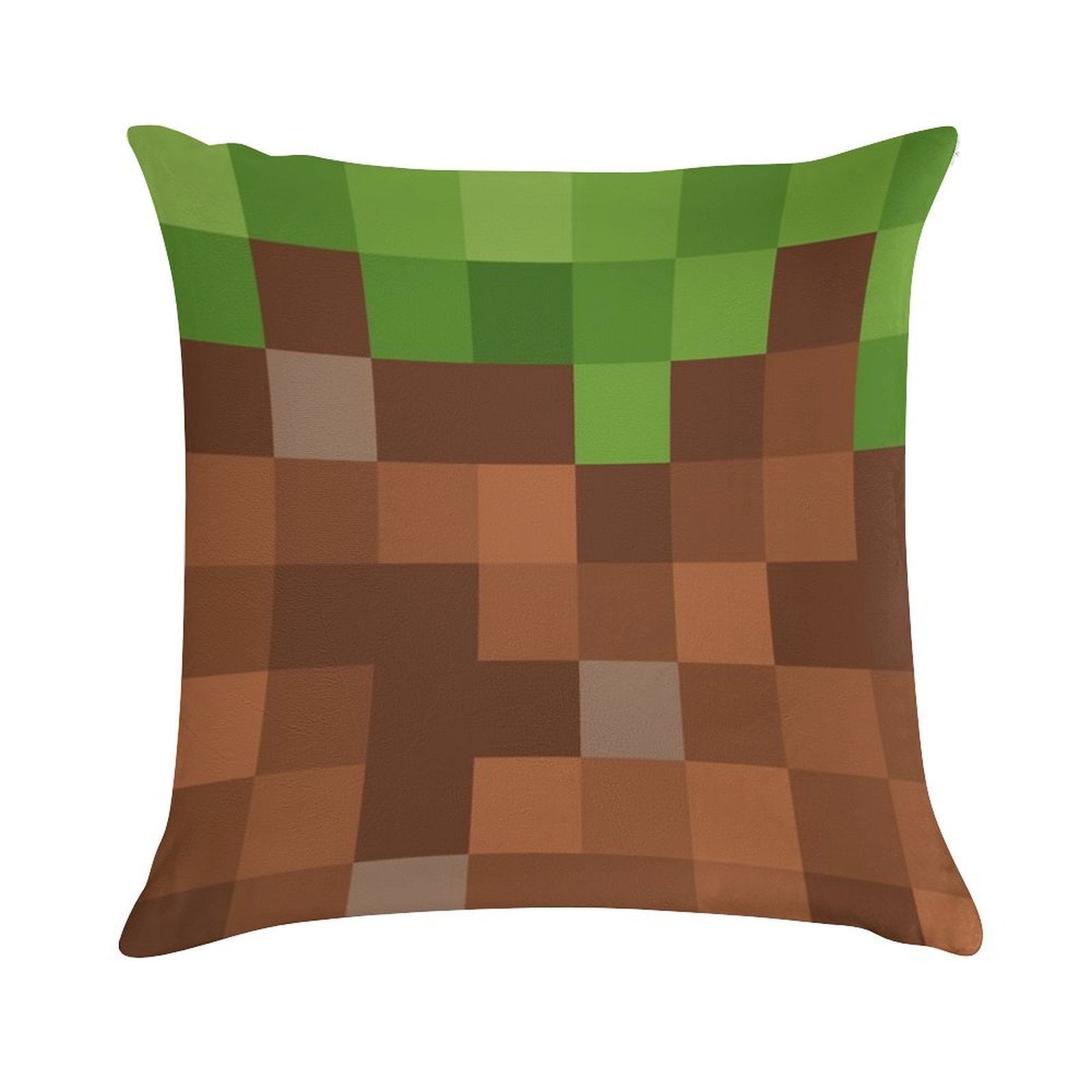 Minecraft Mini Dirt Block Soft Decorative Cover Throw Pillow