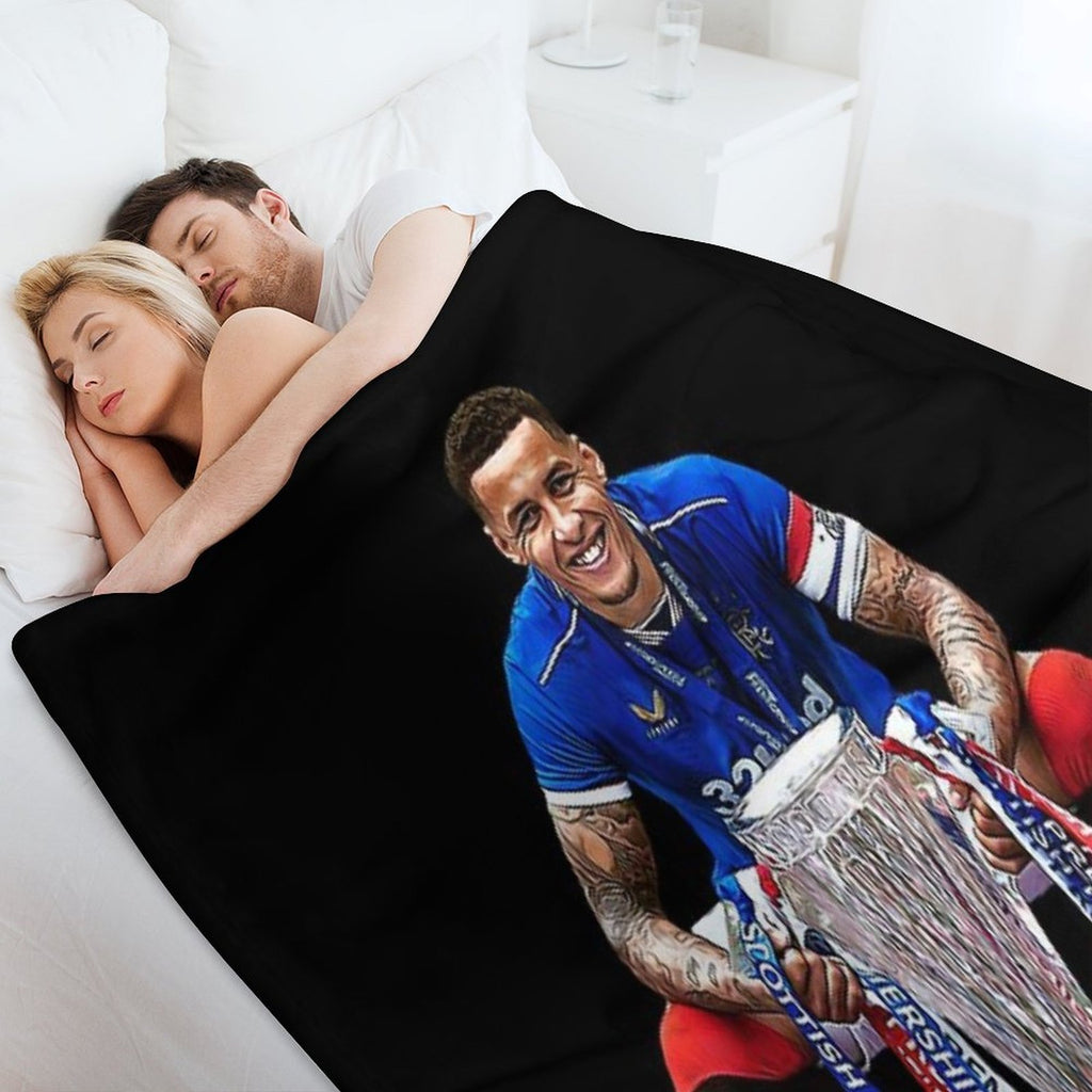 James Tavernier Celebration with Trophy Anti-pilling Throw Blanket