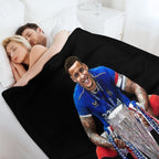 James Tavernier Celebration with Trophy Anti-pilling Throw Blanket