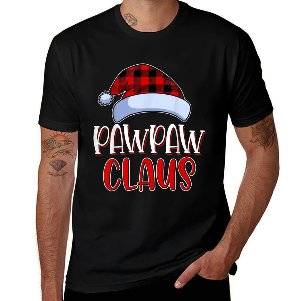 Pawpaw Claus Santa Family Matching Christmas Pajamas Gift  Fade-proof Color T-Shirt