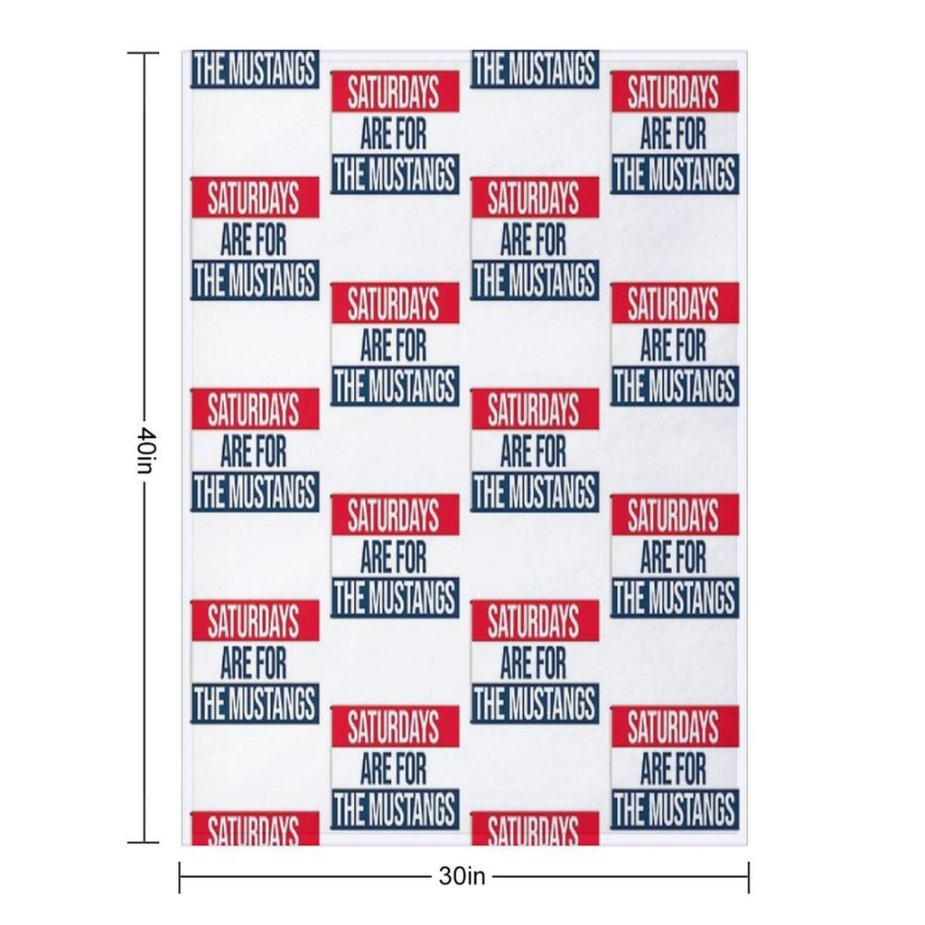 Saturdays Are for The Smu Mustangs Plush Throw Blanket