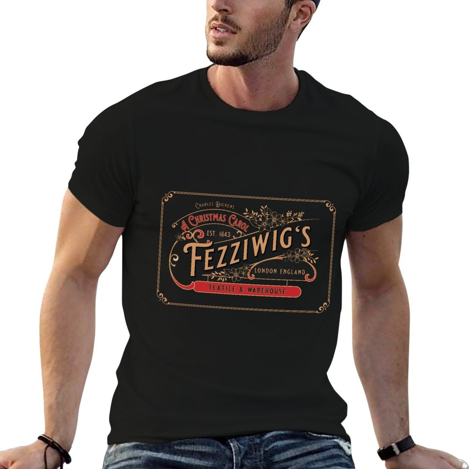 Christmas Carol, Fezziggs, Scrooge  Marley, Holiday  Moisture-wicking T-Shirt