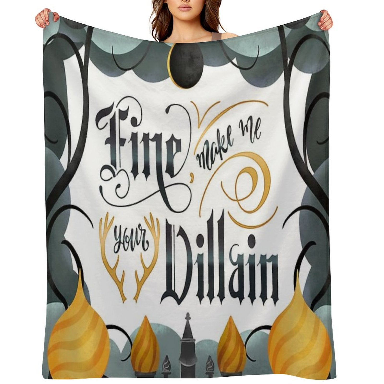 MAKE ME YOUR VILLAIN Eco-conscious Throw Blanket