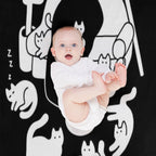 Death And His Cats Travel-friendly Throw Blanket