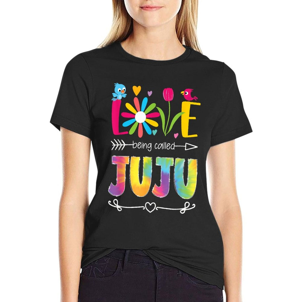 Love Being Called Juju Grandma Juju Grandmother  Oversized Silhouette T-Shirt