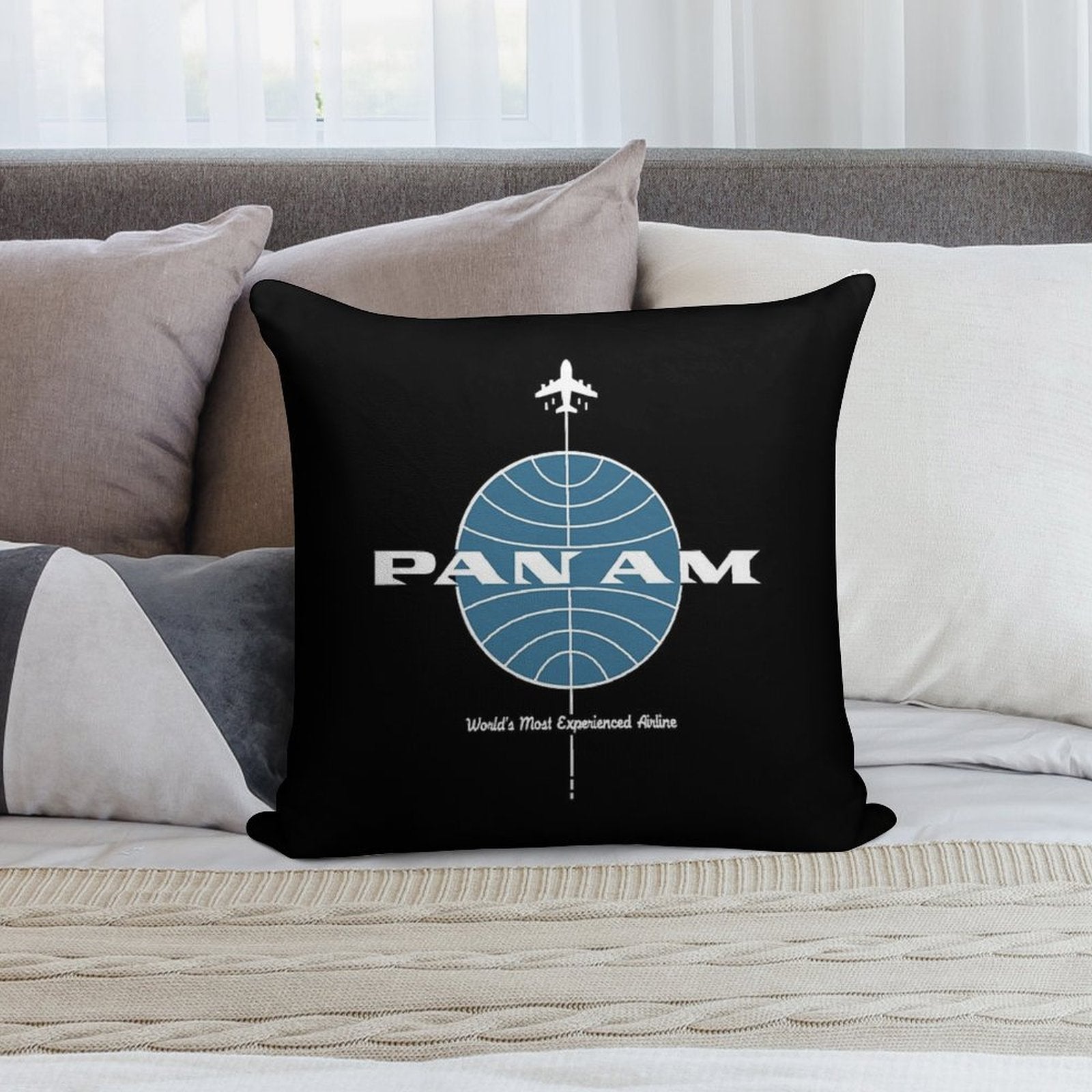 Pan American World Airways Pan Am Soft Washable Throw Pillow