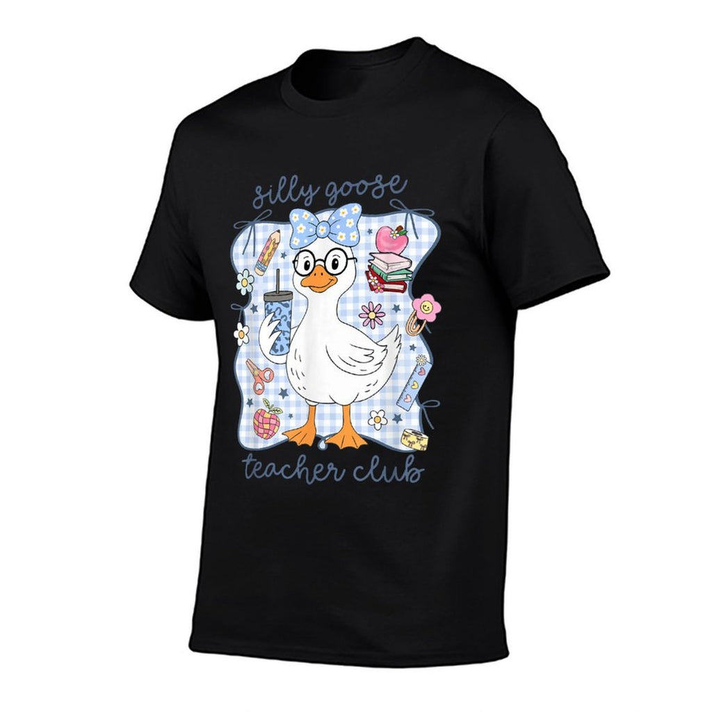 Retro Funny Back To School Teacher Silly Goose Teacher Club  Versatile T-Shirt