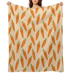 Happy Carrots Travel-friendly Throw Blanket
